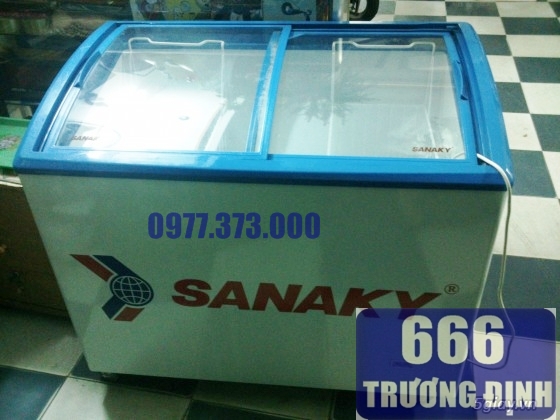 tủ đông kính cong, tủ kem kính cong 400 lít