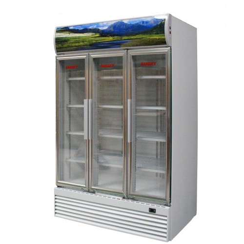 tủ mát 3 cánh mở sanaky, tủ mát siêu thị, tủ mát 1.500 lít mớ...