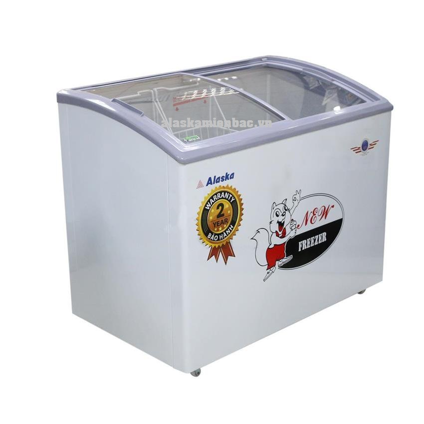 TỦ ĐÔNG NẮP KÍNH CONG 400 LÍT ALASKA MỚI 100%.