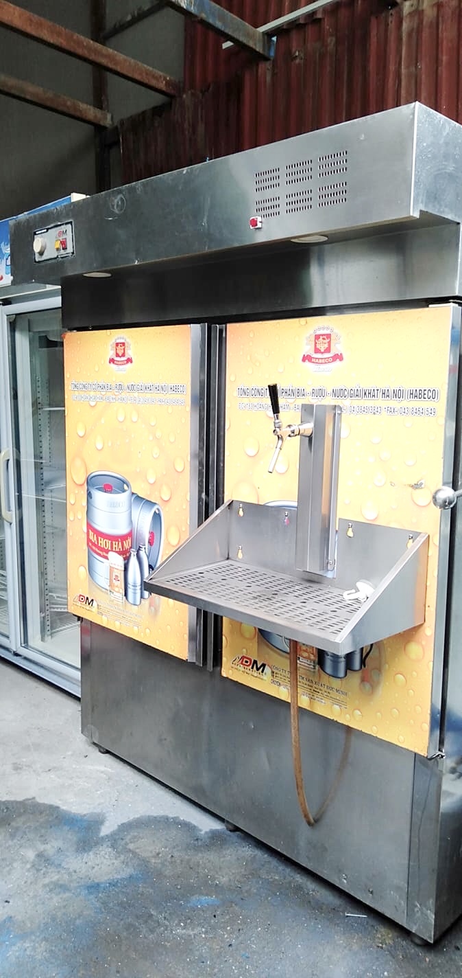 Tủ bảo quản bia loại khô-nước 6 bom, có khay