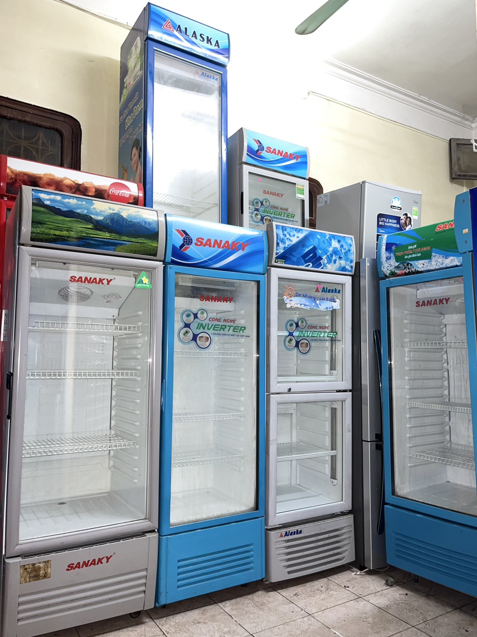 đại lý tủ cấp đông 300 lít sanaky, funiki, nagakawa 