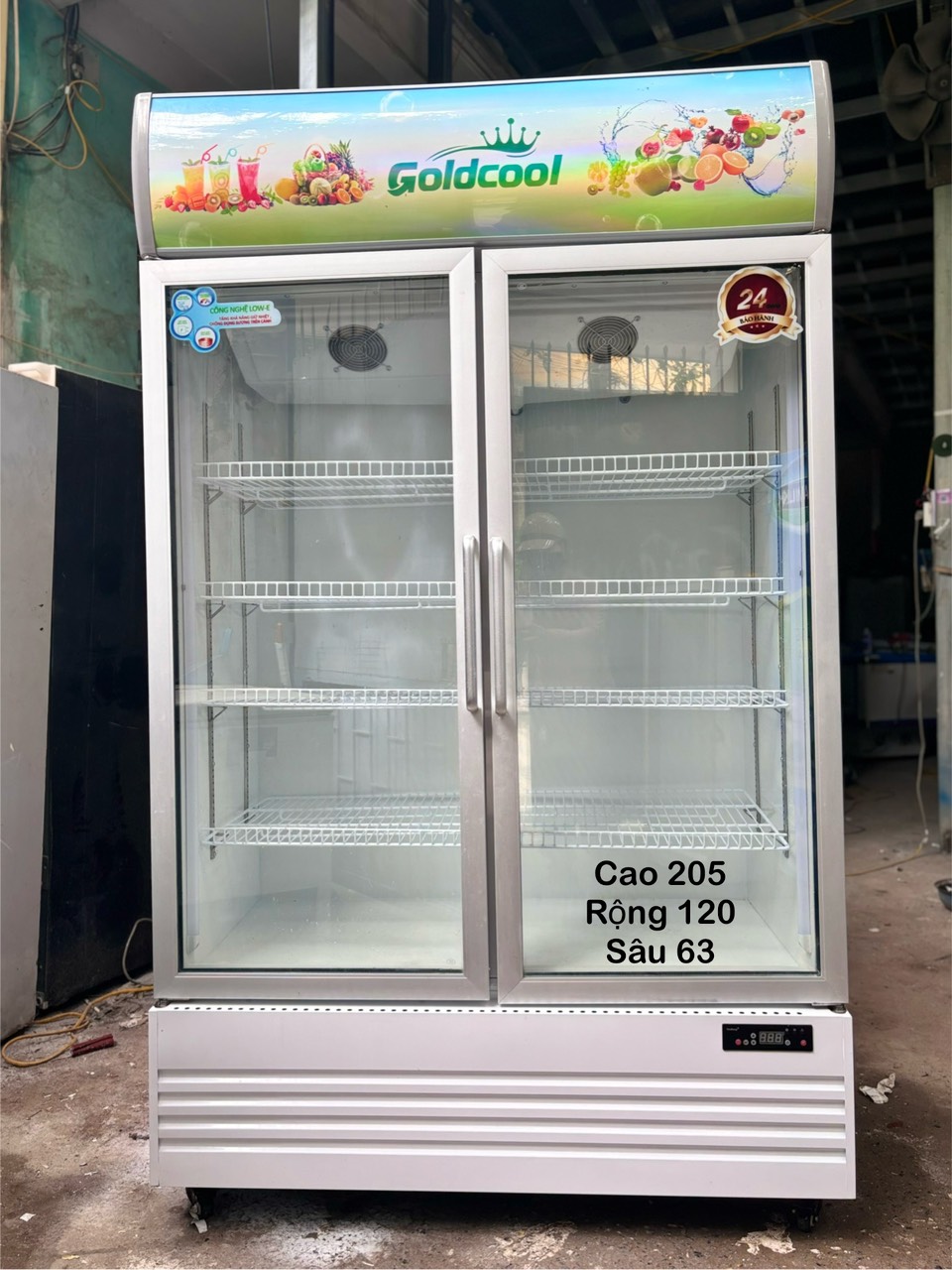 Tủ Mát 2 Cánh Kính GoldCool 1050L Có Sấy Kính